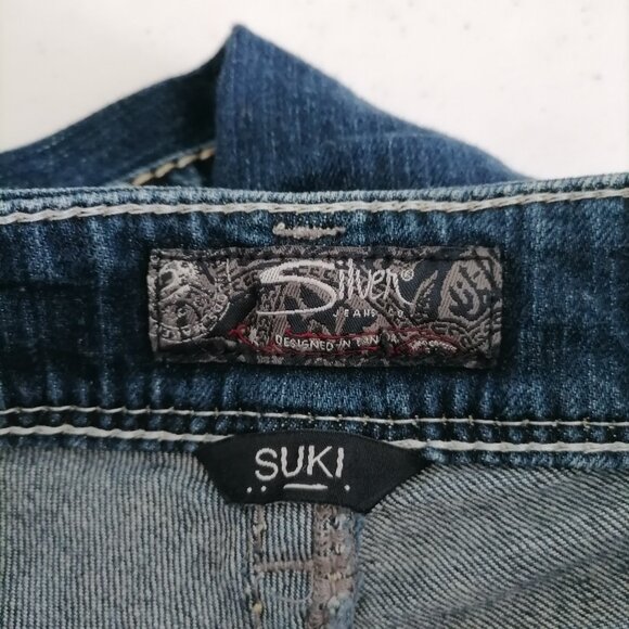 Silver Jeans Co. Womens Denim Blue Mid Rise Suki Surplus Bootcut Jeans Sz 28/32 - Picture 5 of 7